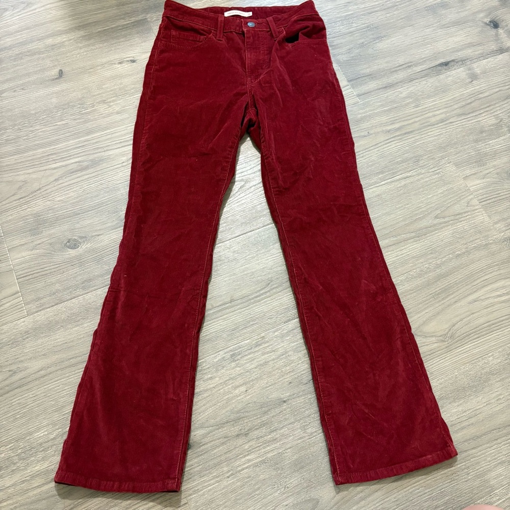 Levi's Red Boot Cut Corduroy Pants
